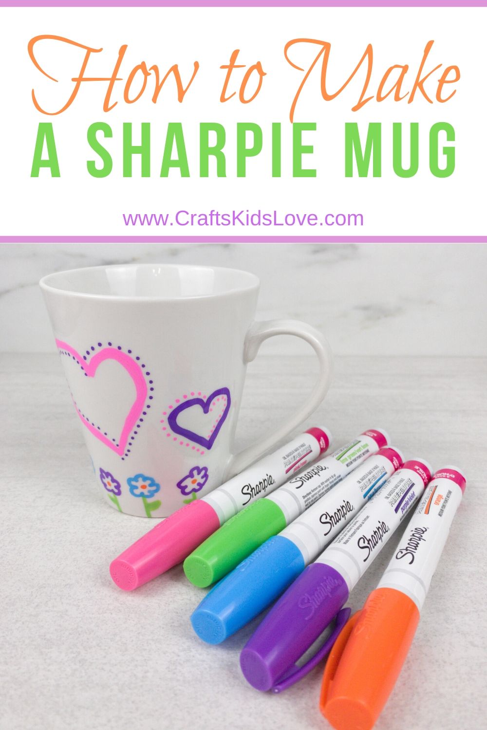How to make a sharpie mug - a fun and simple craft for kids of all ages | #craftskidslove