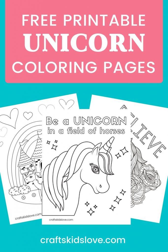 Download Unicorn Coloring Pages For Kids Crafts Kids Love