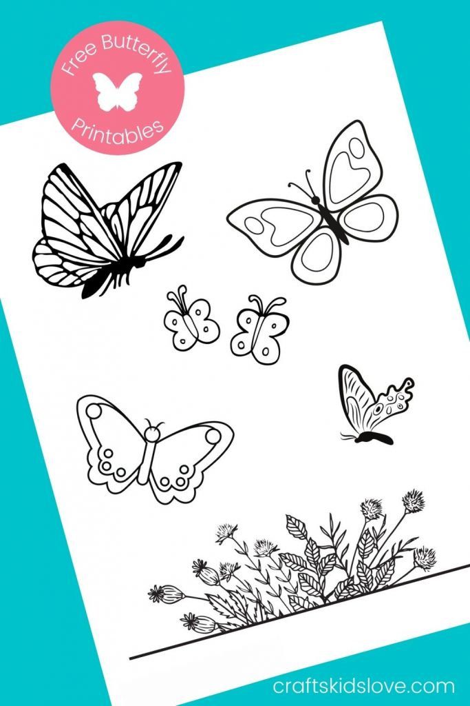 free printable butterfly coloring pages crafts kids love