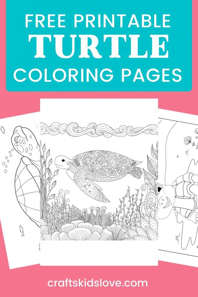 free printable turtles coloring pages crafts kids love