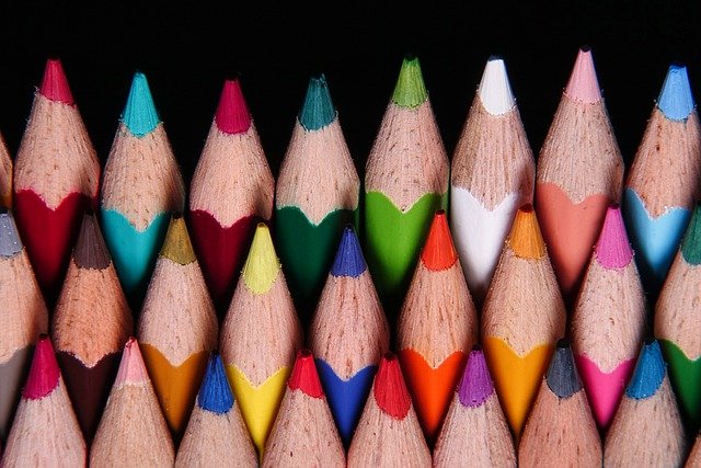 Tips of colored pencils - coloring pages for kids