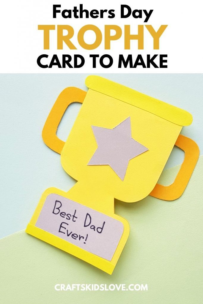 Make this Easy Fathers Day Trophy Card - Crafts Kids Love