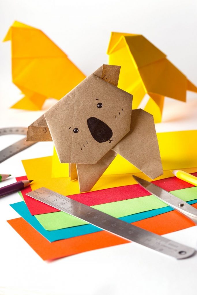 Origami koala paper folding - diy paper crafts for tweens