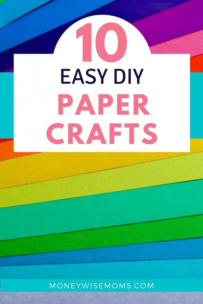 rainbow of colored paper in background - 10 diy paper crafts