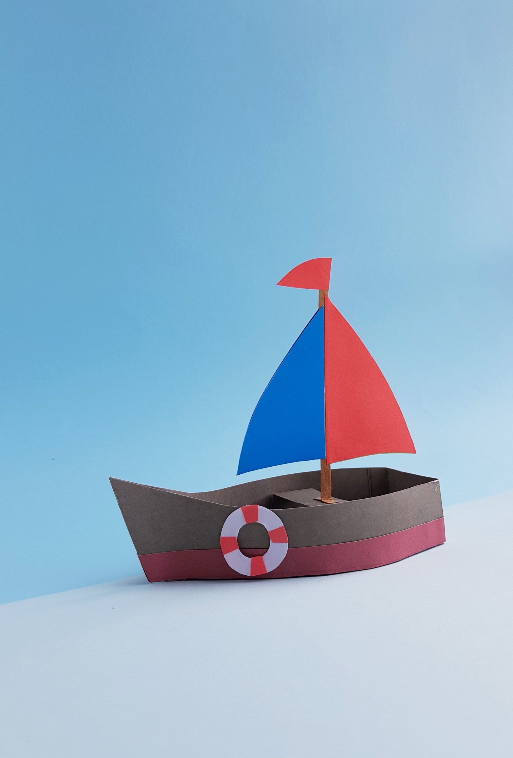 construction paper sailboat craft