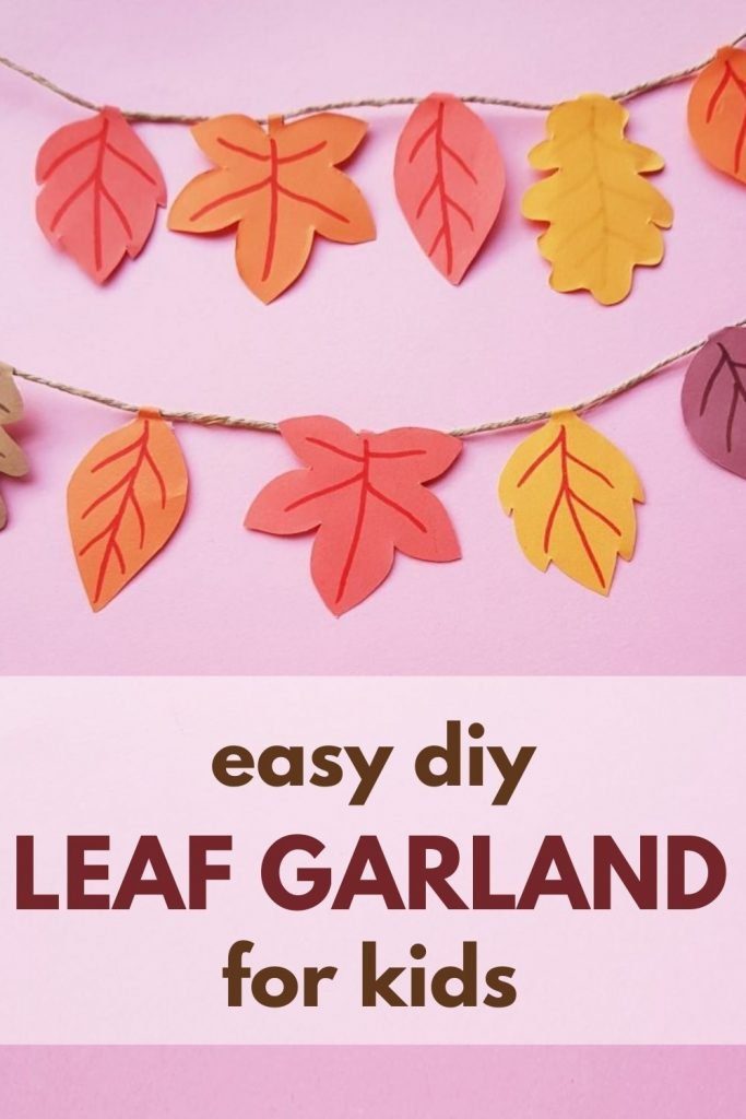 easy diy fall leaf garland from paper