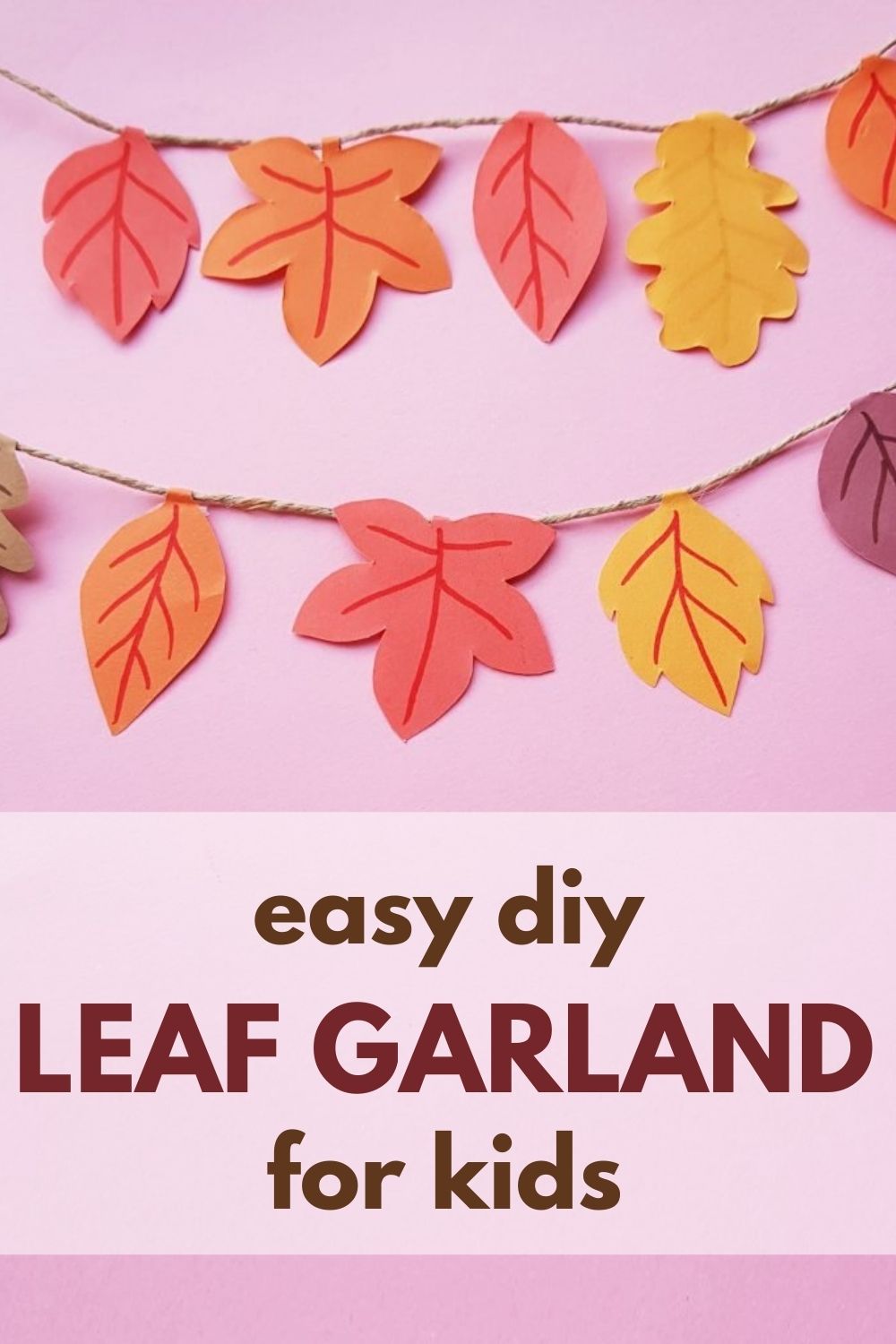 easy fall leaf garland from paper