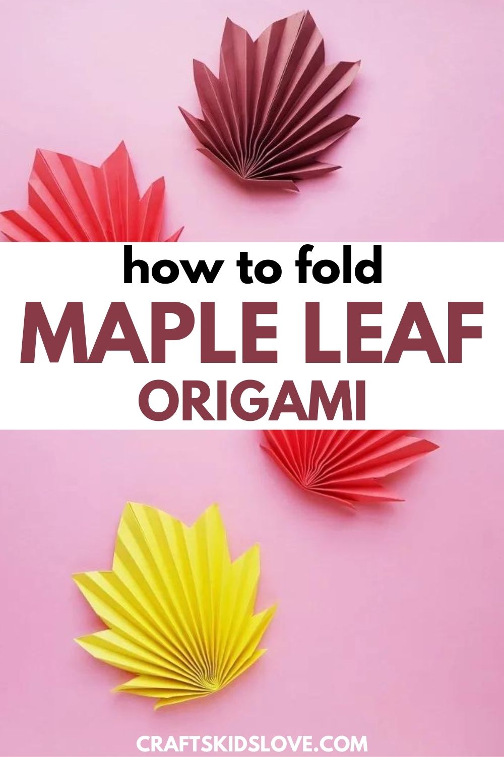 brown red and yellow maple leaf origami