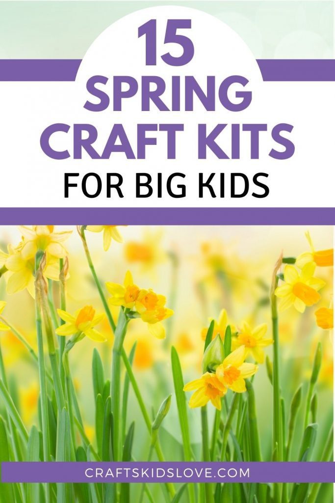 yellow daffodil field - spring craft kits for big kids and tweens