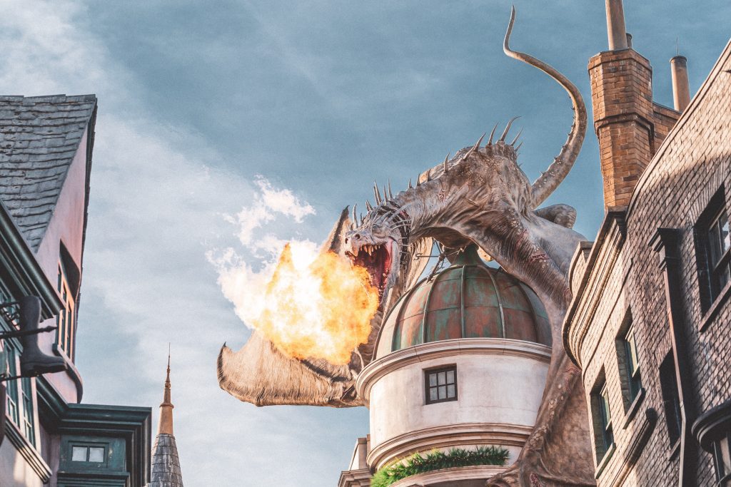 Dragon at Harry Potter World in Orlando - dragon crafts kits for tweens