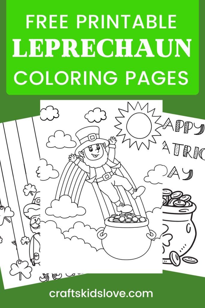 printable leprechaun coloring pages