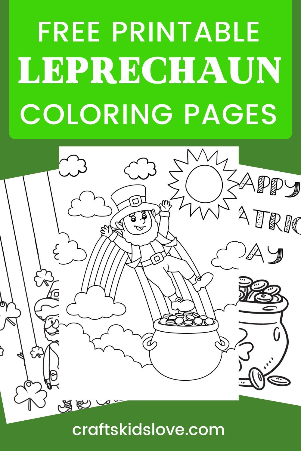 Leprechaun Coloring Pages - Crafts Kids Love