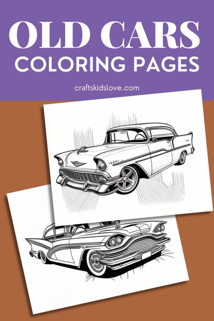old cars coloring sheets to download and print